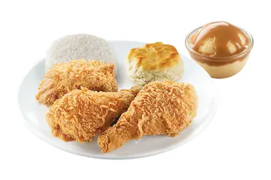3pc Chickenjoy w/ Biscuit + 2 Sides