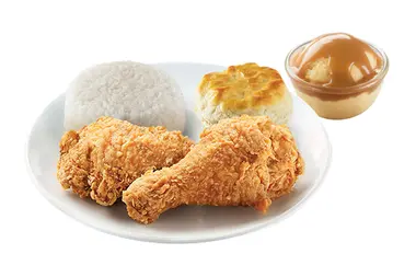 2pc Chickenjoy w/ Biscuit + 2 Sides