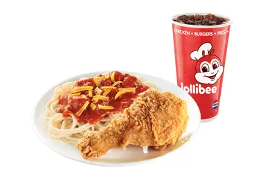 1pc Chickenjoy w/ Jolly Spaghetti and Drink